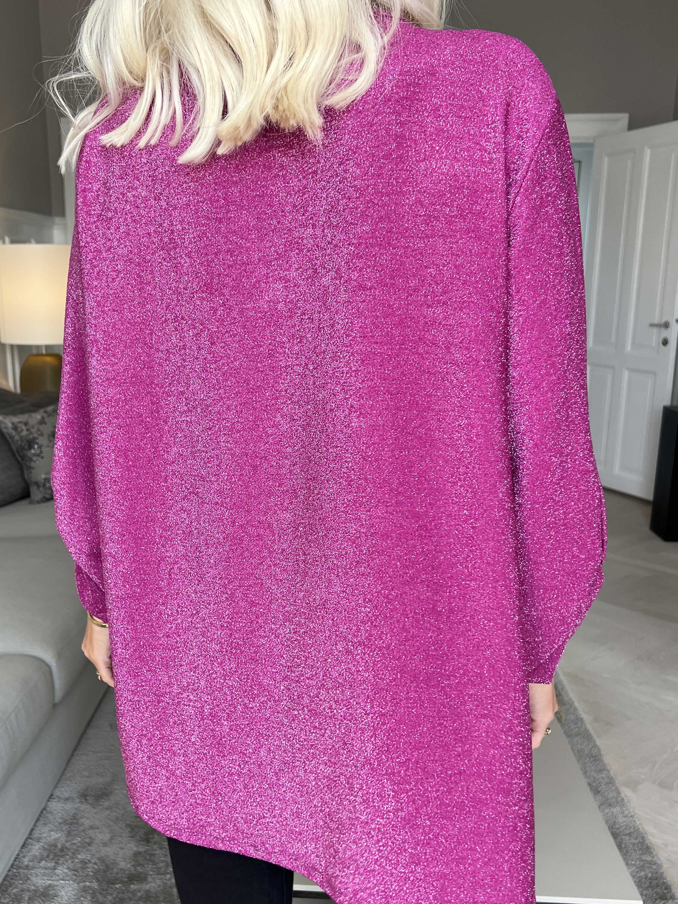 Larna Glitter - Tunika med glittertrådar och v-ringning